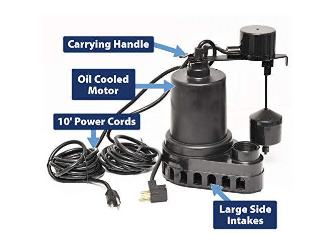 TDRFORCE Brand High Flow Sump Pump Submersible for Window WellsStanding WaterFlooding House