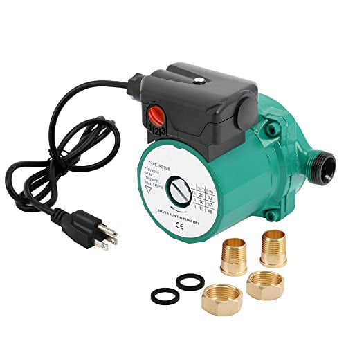 TDRFORCE 115V Hot Water Circulating Pump 3/4"NPT 3-Speed Hot Water Recirculating Pump for Solar Heater/Faucet (Green) - - Amazon.com