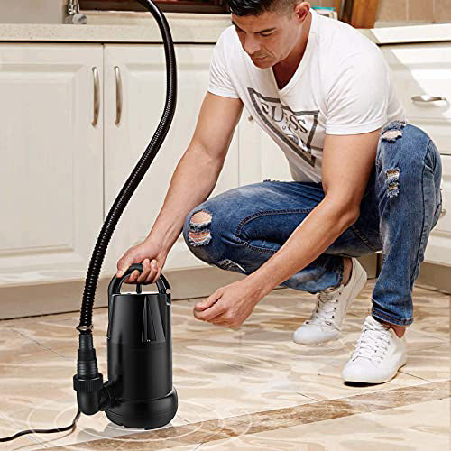 TDRFORCE Submersible Sump Pump 3/4 HP 4450 GPH, Utility Pump for Clean/Dirty Water Removal, Transfer Water Pump for Swimming Pool Garden Pond Basement,