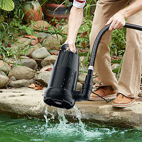 TDRFORCE Submersible Sump Pump 3/4 HP 4450 GPH, Utility Pump for Clean/Dirty Water Removal, Transfer Water Pump for Swimming Pool Garden Pond Basement,