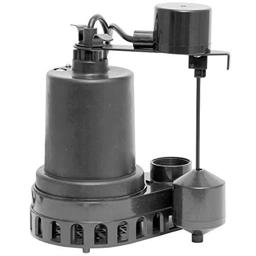 TDRFORCE 1/2 HP Thermoplastic Submersible Sump Pump with Vertical Float Switch - - Amazon.com