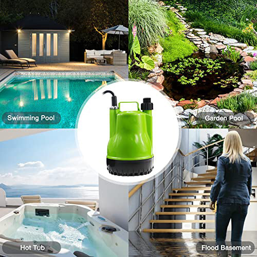 TDRFORCE 1/4HP Utility Pump 1500GPH Submersible Sump Pump, Drain Clean Water for Basement Flood Cellar Pool Garden Pond and Hot Tub - - Amazon.com