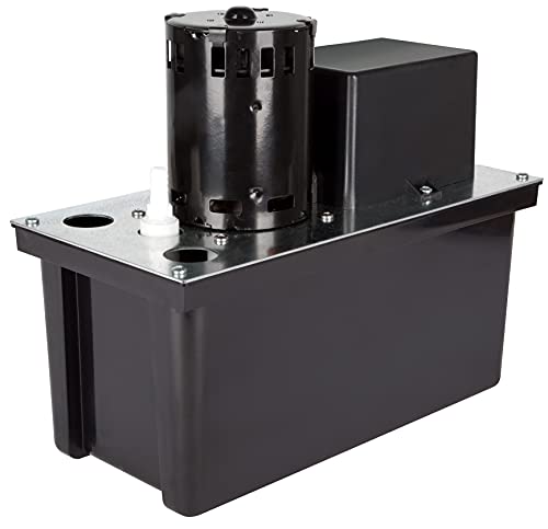 TDRFORCE 115 Volt, 1/18 HP, 270 GPH, Automatic Condensate Removal Pump with 1-Gallon Tank and Safety Switch, 6-Ft. Cord, Black, 553211