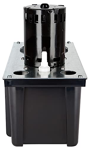 TDRFORCE 115 Volt, 1/18 HP, 270 GPH, Automatic Condensate Removal Pump with 1-Gallon Tank and Safety Switch, 6-Ft. Cord, Black, 553211