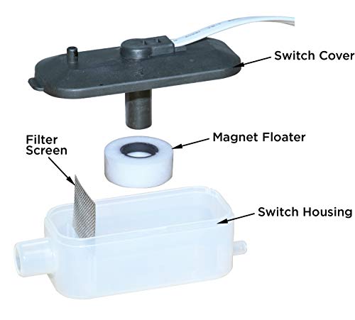 TDRFORCE 230V Mini-Splt Automatic Condensate Removal Pump, Black