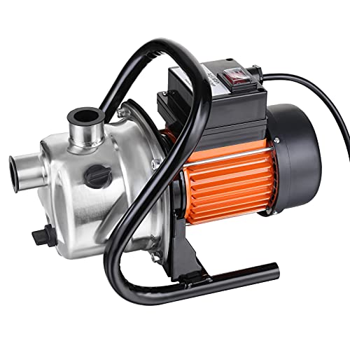 TDRFORCE 1.6HP Water Pump Electric - 850GPH Stainless Steel Water Transfer Pump, 66PSI Shallow Well Lawn Sprinkler Booster Irrigation Garden Pump
