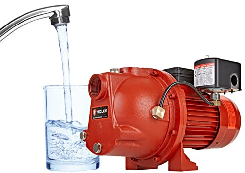 TDRFORCE 1 HP, 17 GPM Dual Voltage (115/230 Volts) Cast Iron Shallow Well Jet Pump, Red, 97081001