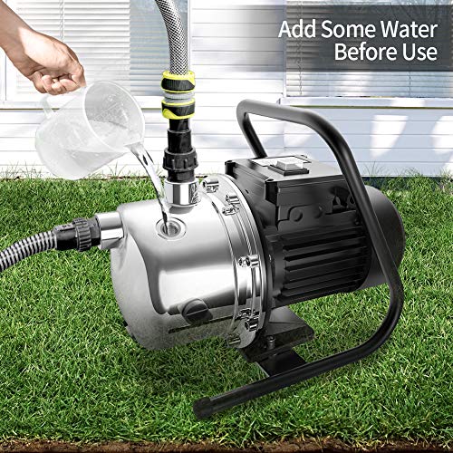 TDRFORCE 1.6 HP Shallow Well Pump Garden Pump,Portable Water Transfer Draining Irrigation Pump for Water Removal, Lawn Fountain Pump
