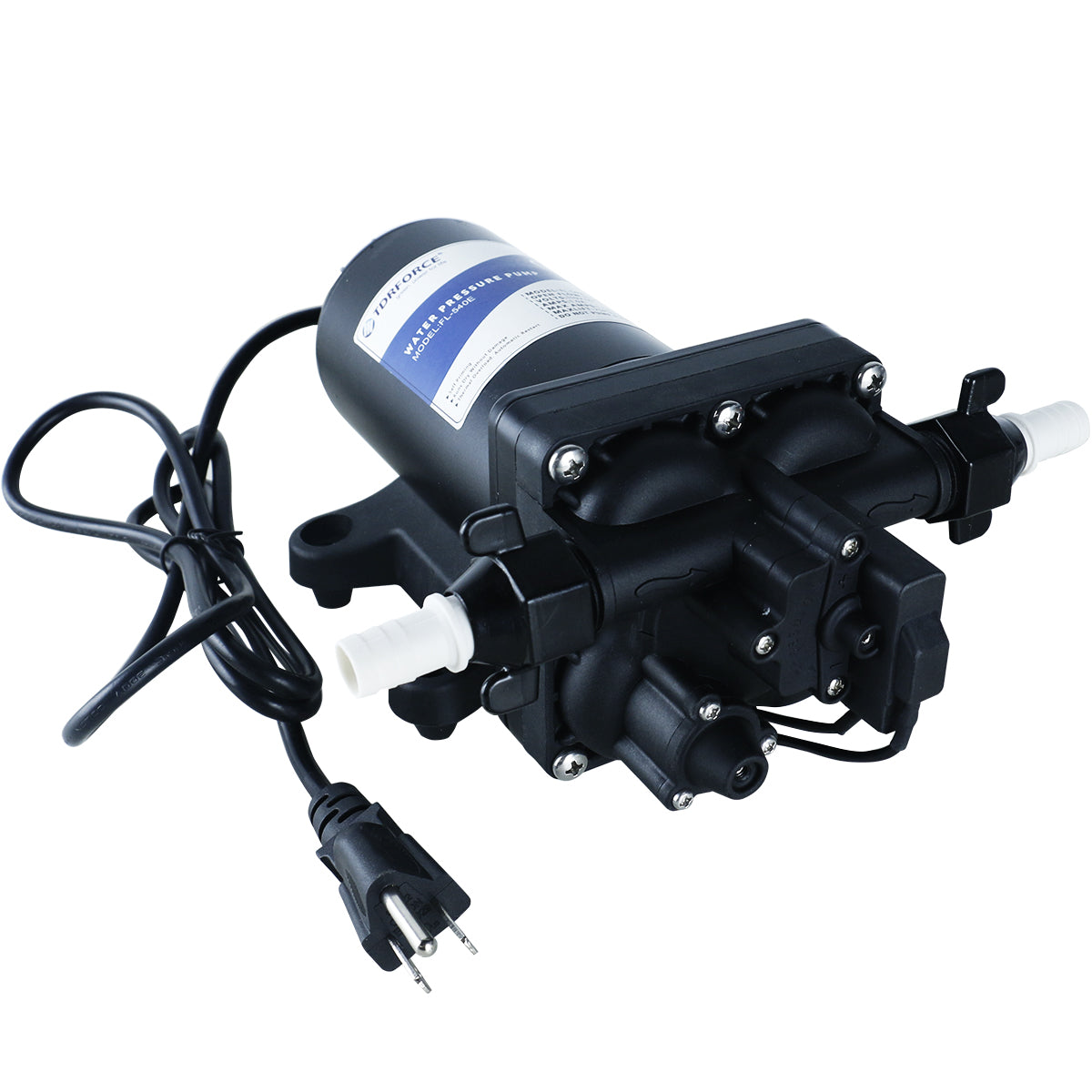 TDRFORCE Water Pressure Booster Pump for House 110V ac Water Transfer 5.5GPM 75PSI Self-priming Pump,Diaphragm Pump Washdown Pump for Boats Inline Garden Hose Lawn Camper Sprinkler Irrigation