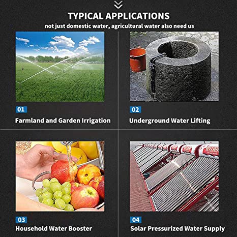 TDRFORCE 3/4 HP Water Pressure Booster Pump 110V Inline Water Transfer Pump Automatic Self Priming Irrigation Pump Shallow Well Jet Pump Household Booster Pump