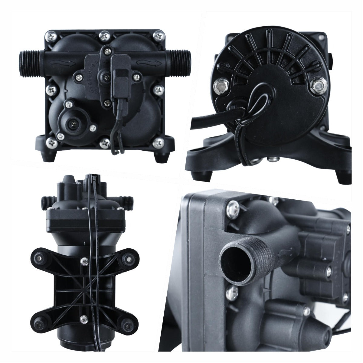 TDRFORCE Fresh Water Pump 5.5GPM Pressure Increase Booster Pump 75 PSI Transfer Pump 110V Self Priming on Demand Water Pump Diaphragm Pump Washdown Pump for Boats Inline Water Pump for Garden Hose (Model 540E)