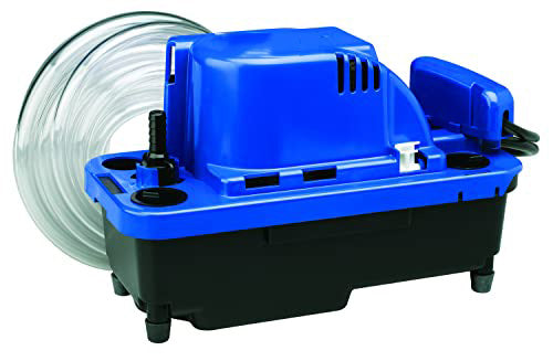 TDRFORCE 115 Volt, 1/30 HP, 84 GPH Automatic Condensate Removal Pump, 6-Ft. Power Cord, Safety Switch, 20-ft. 3/8-inch Tubing, Blue