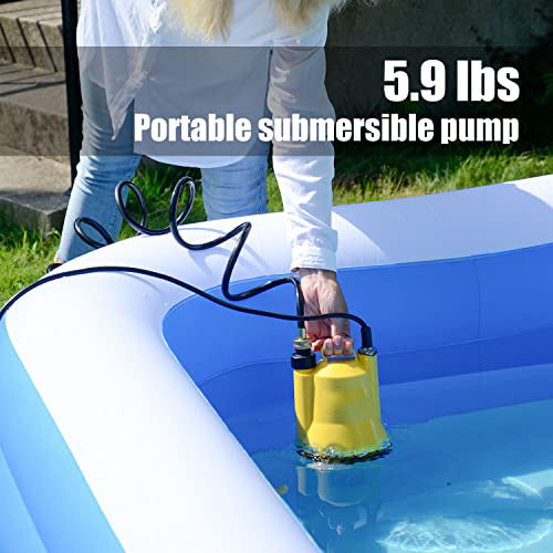 TDRFORCE 1/6HP Portable Utility Pump Submersible Small Backup Sump Pump to Drain Water from Flooding House Basement Pool Hot Tub Tankless Heater Liquids Transfer SUB 1100 : Automotive