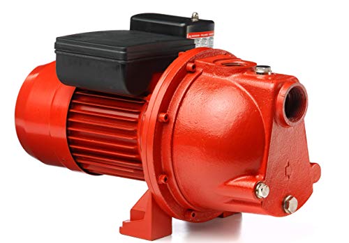 TDRFORCE 1 HP, 17 GPM Dual Voltage (115/230 Volts) Cast Iron Shallow Well Jet Pump, Red, 97081001