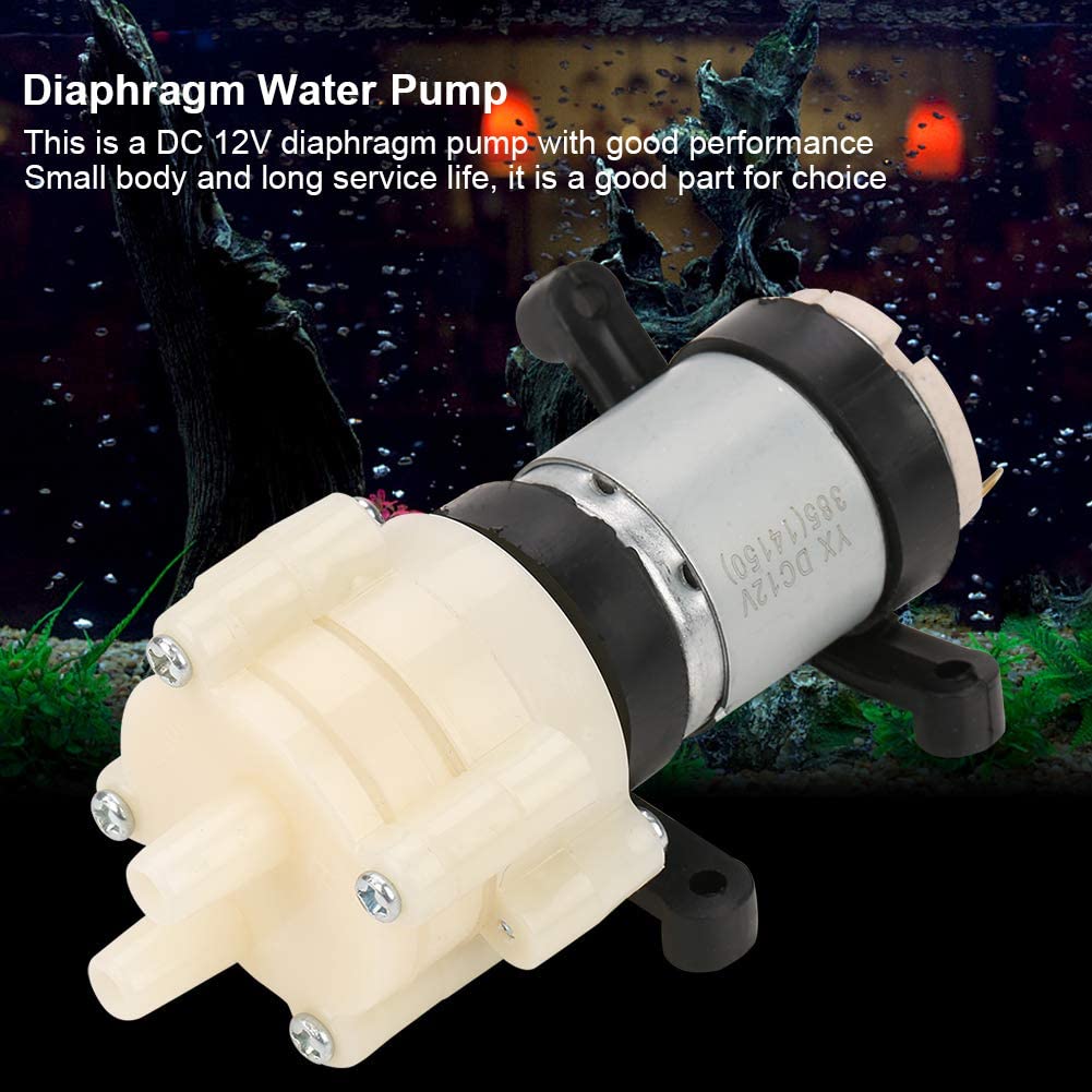 TDRFORCE Electric Diaphragm Pump, Self Priming 1.5-2L/Min Fresh Water Sprayer Pump Mini DC 12V for Tea Machine,Water Cooling and Fish Tank